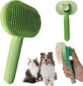 XolngYYeng Demiya cat grooming brush green front view