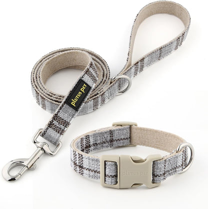 Plutus Pet Cotton Hemp Dog Collar and Leash Set, Adjustable Collar for Small, Medium, and Large Dogs, Heavy Duty and Soft on Skin, Lavender, S - Image 11