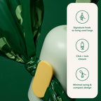 Earth Rated dog waste bag dispenser showing the secure click and lock closure cap