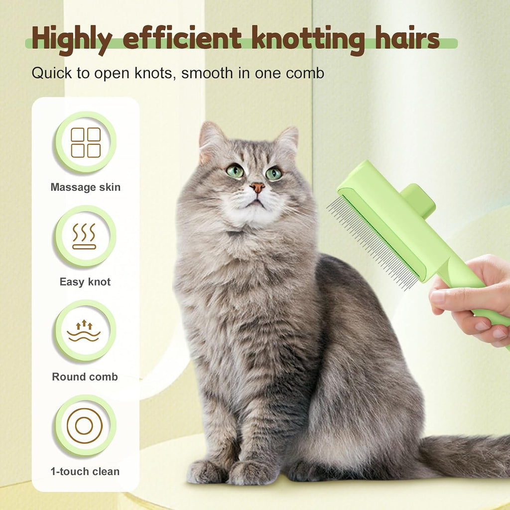 BusyLive pet hair removal tool removing fur from cat