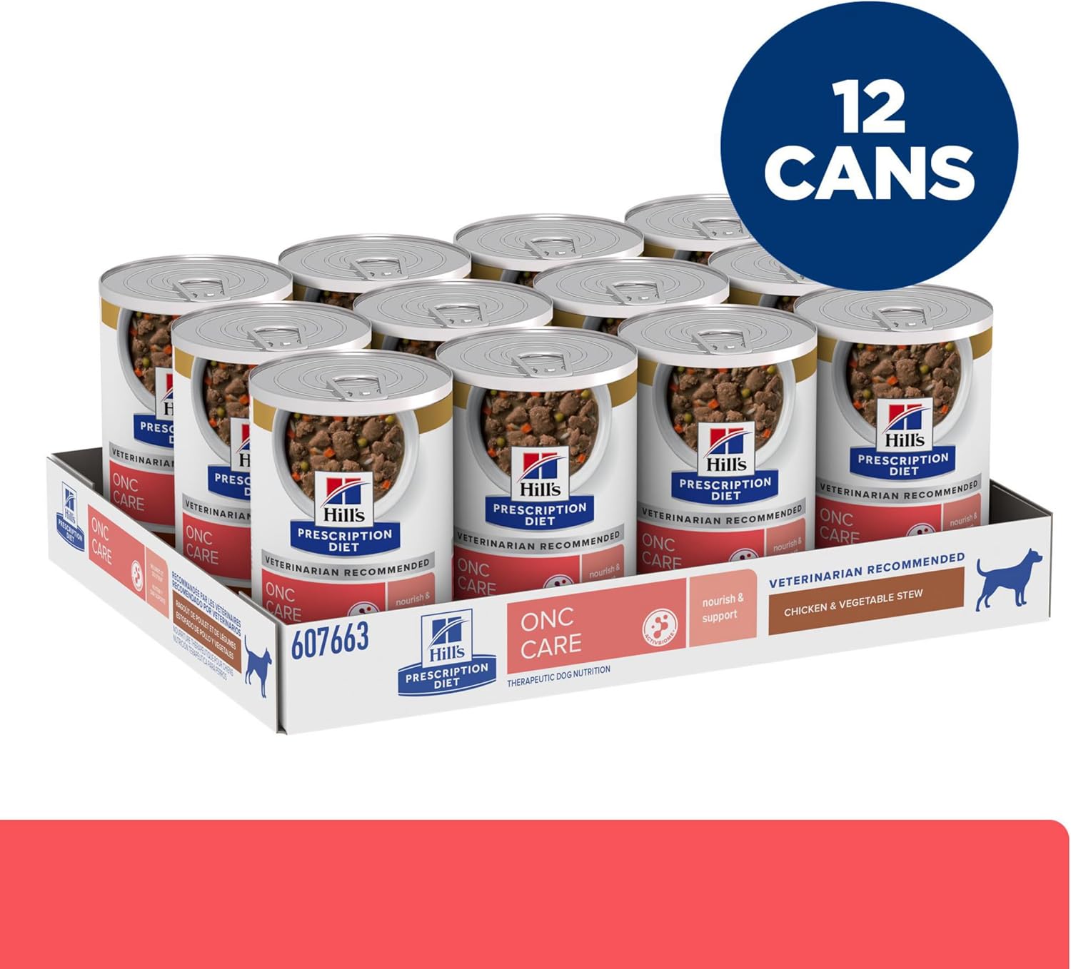 Hill's Prescription Diet ON-Care dog food for critical illness weight support.