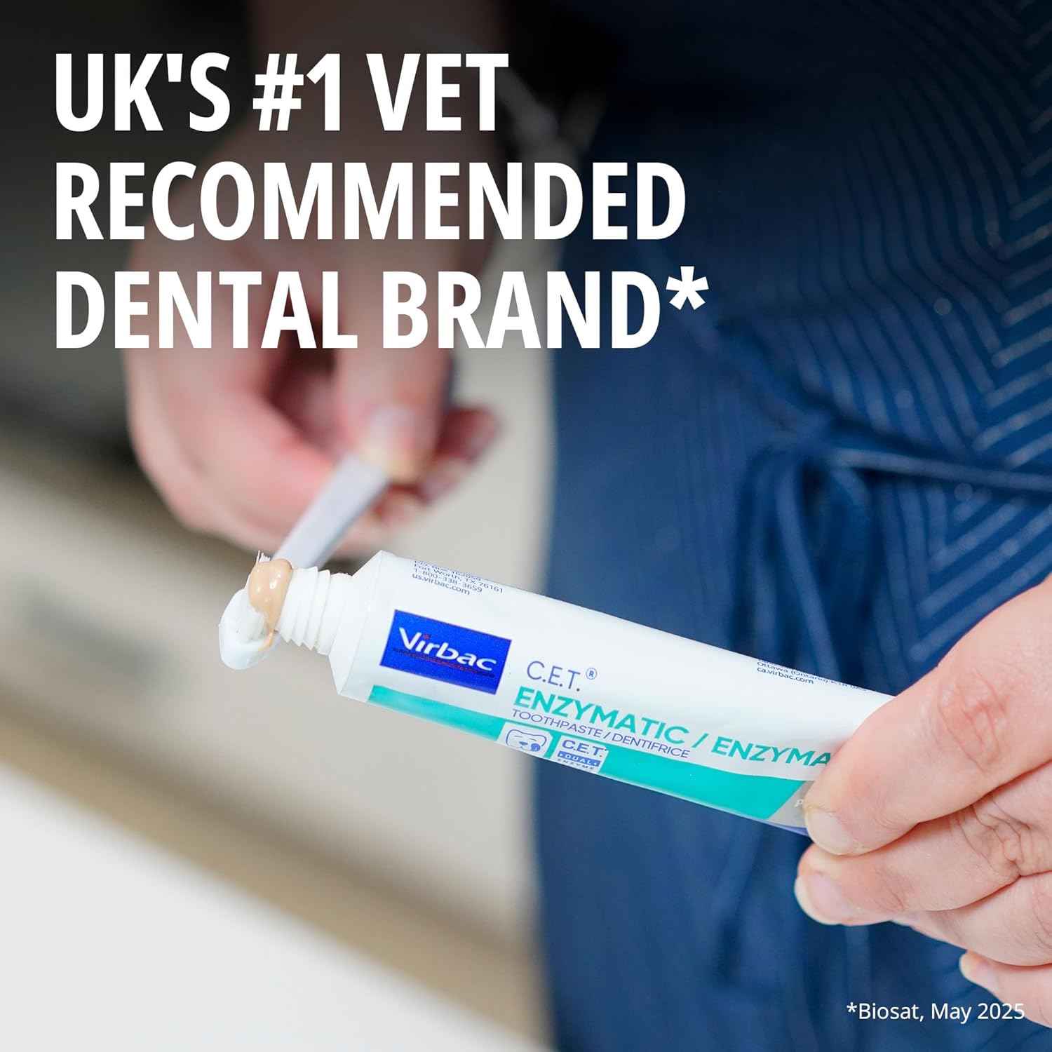 Virbac enzymatic formula toothpaste for daily oral hygiene