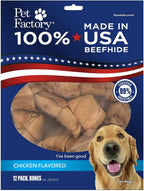 Pet Factory 100% Made in USA Beefhide Dog Chews - 6-7" Knotted Rawhide Bones for Dogs, Natural Flavor Long-Lasting Dog Chew Treats, Helps Support Dental Health, 8 Count Pack - Image 10