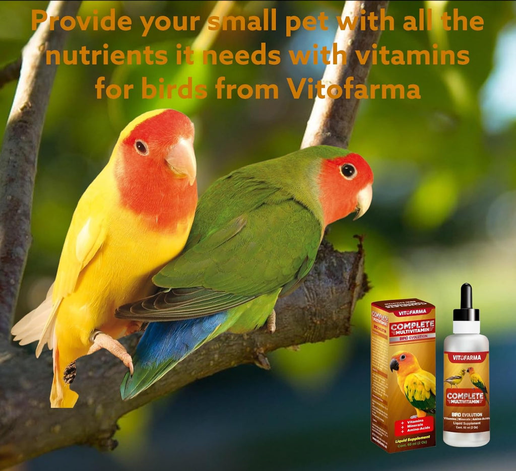 Vitofarma bird liquid supplement container side profile