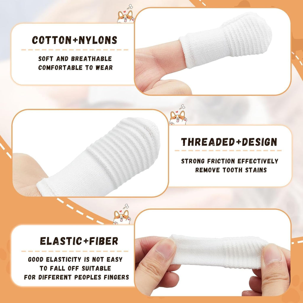 Dual Sided Cat Toothbrush Dog Toothbrush Finger Brush Micro Head, Suitable for Small to Large Dogs & Cats (White, Small) - Image 9