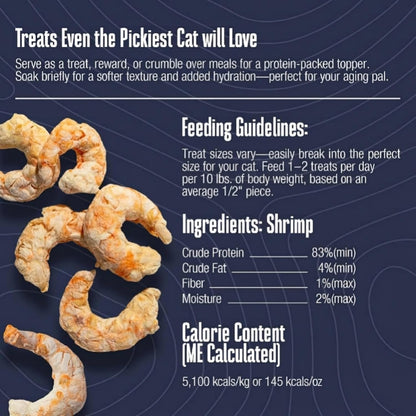 Whole Life Pet Just One Ingredient Shrimp treats nutritional value display