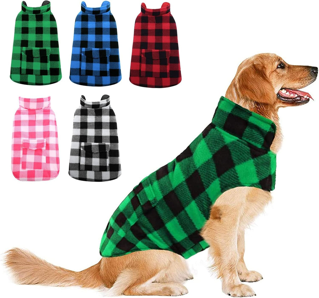 ASENKU Dog Winter Jacket Plaid Reversible Vest, Waterproof Dog Coat for Cold Weather, Perfect for Small to Large Dogs (Coffee, 3XL) - Image 13
