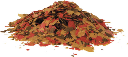 Close up of color boosting tropical fish flakes