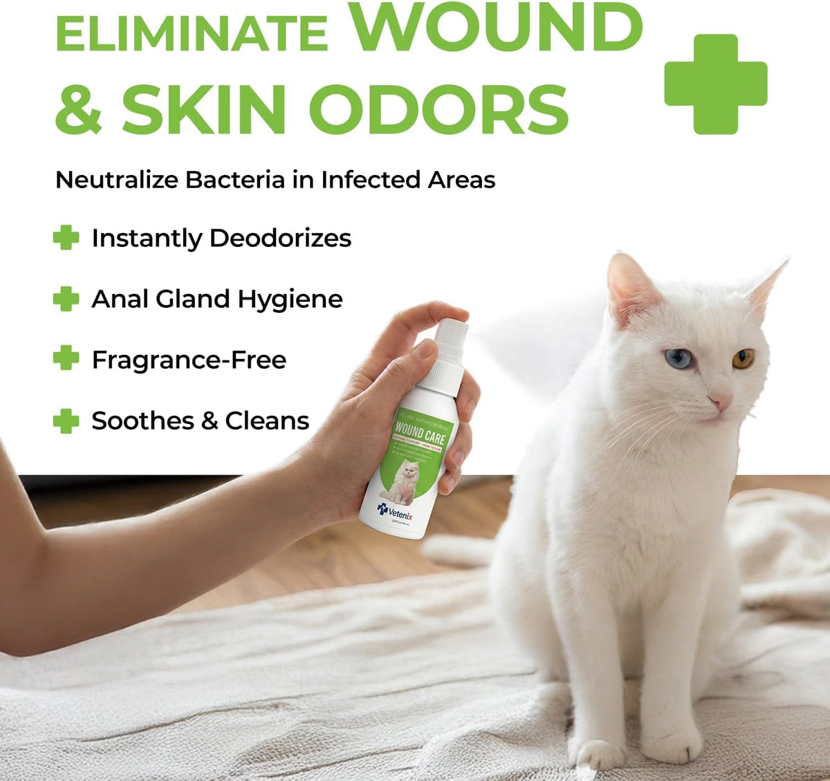 Authentic Vetenix cat allergy and over-grooming relief spray