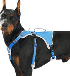 Huntboo Escape Proof Dog Harness, Escape Artist Harness, Reflective Dog Harness with Handle, Durable,Adjustable Vest for Small Medium Large Dogs Walking, Training, and Running Gear(Technicolor Blue,S) - Image 9