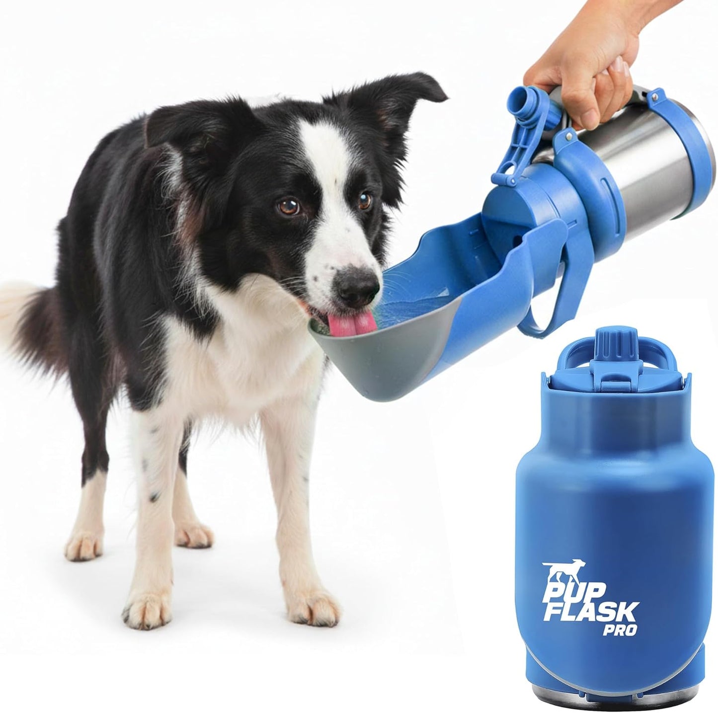 PupFlask Pro Dog Water Bottle | 30 or 50 OZ Double Wall Insulated Stainless Steel | Built-In Flip Cup Bowl | Leak Proof Cap | 24+ Hour Cold Water | Small & Large Dogs | Portable Pet Hydration Bottle - Image 10