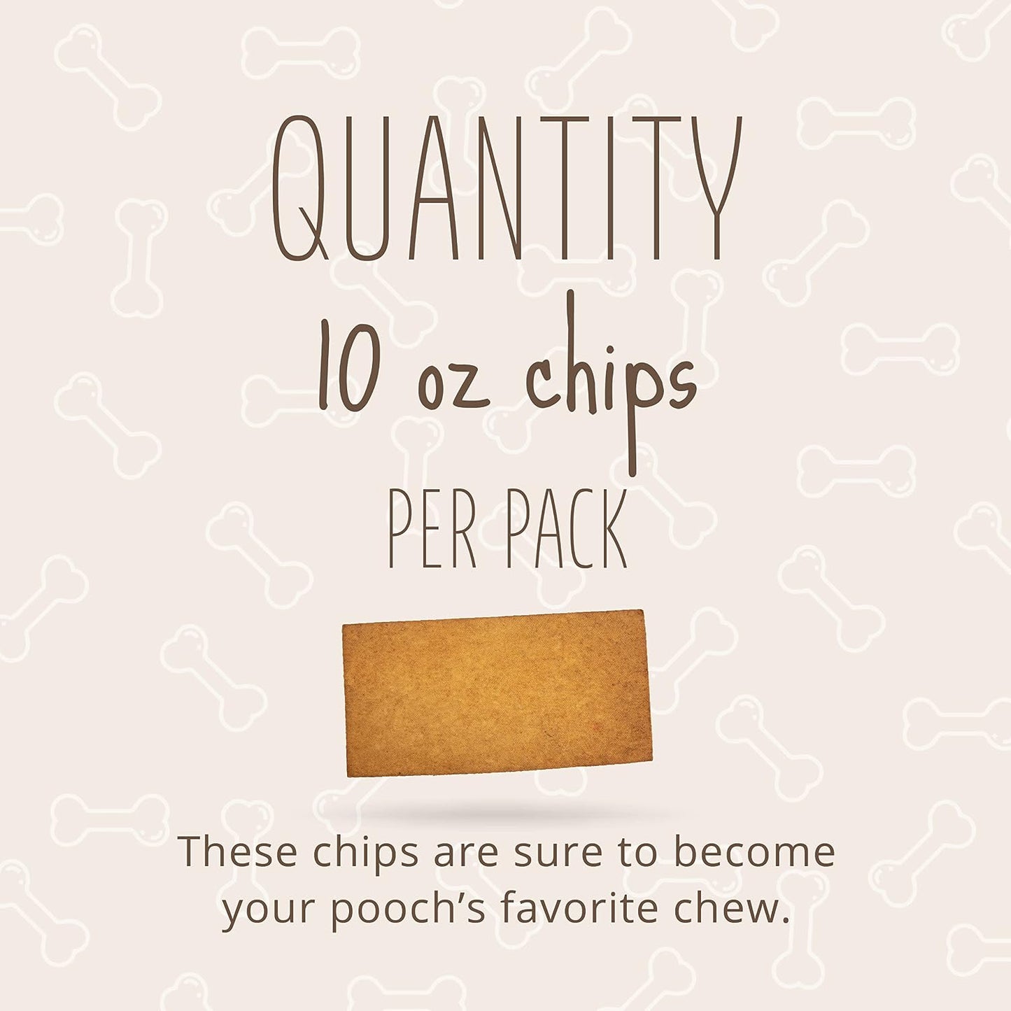 Highly digestible pork hide dog chews showing text details