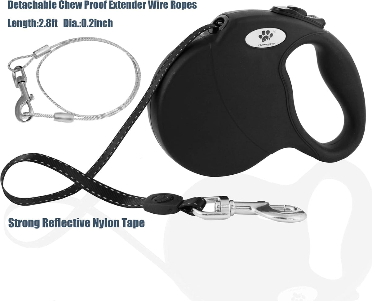 Close up of 360 degree tangle free swivel hook on retractable leash