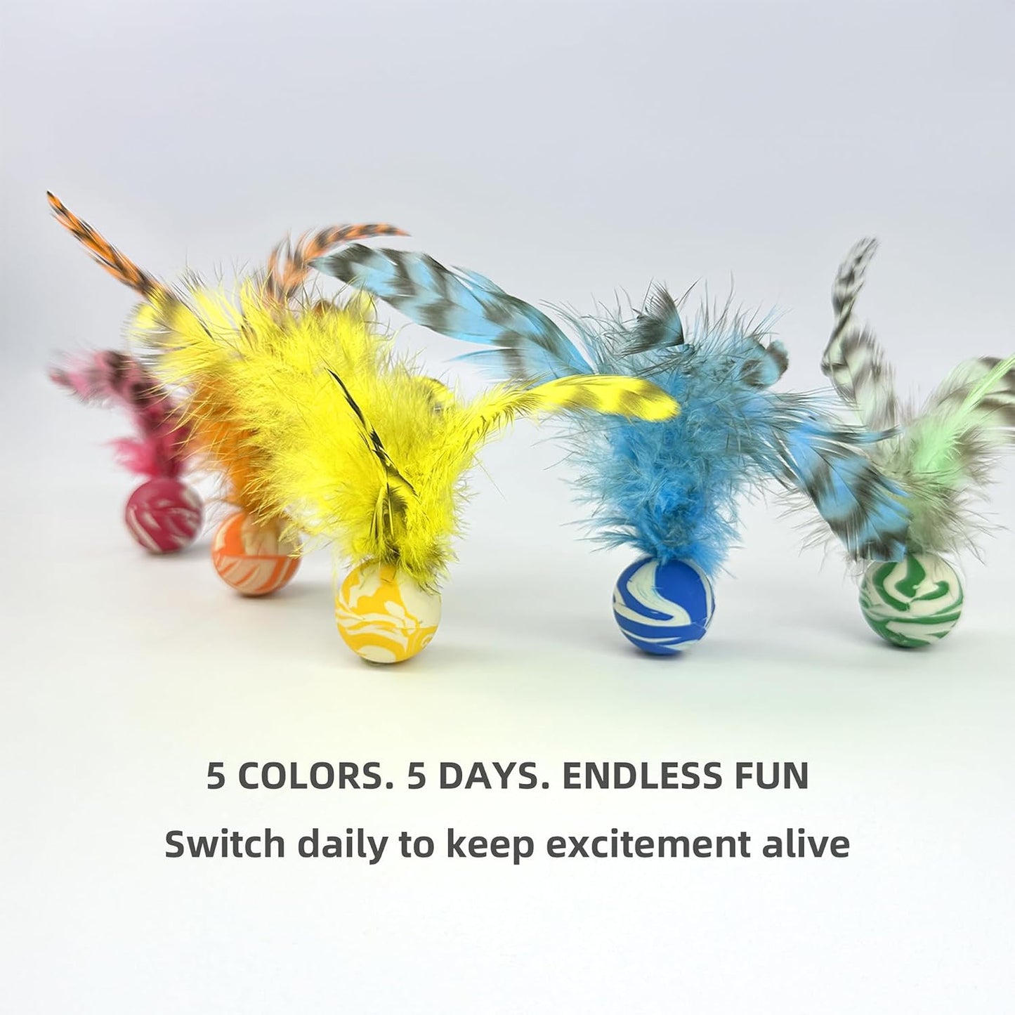 Durable natural rubber pet fetch balls in vibrant assortment colors