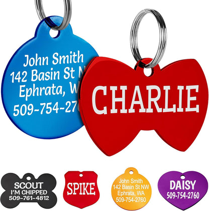 GoTags Dog Tags, Personalized Engraved Dog and Cat ID Tags for Pets, Custom Engraved on Both Sides, Various Shapes Including Bone, Round, Heart, Bow Tie, Star, and Badge (Large - Pack of 1) - Image 10