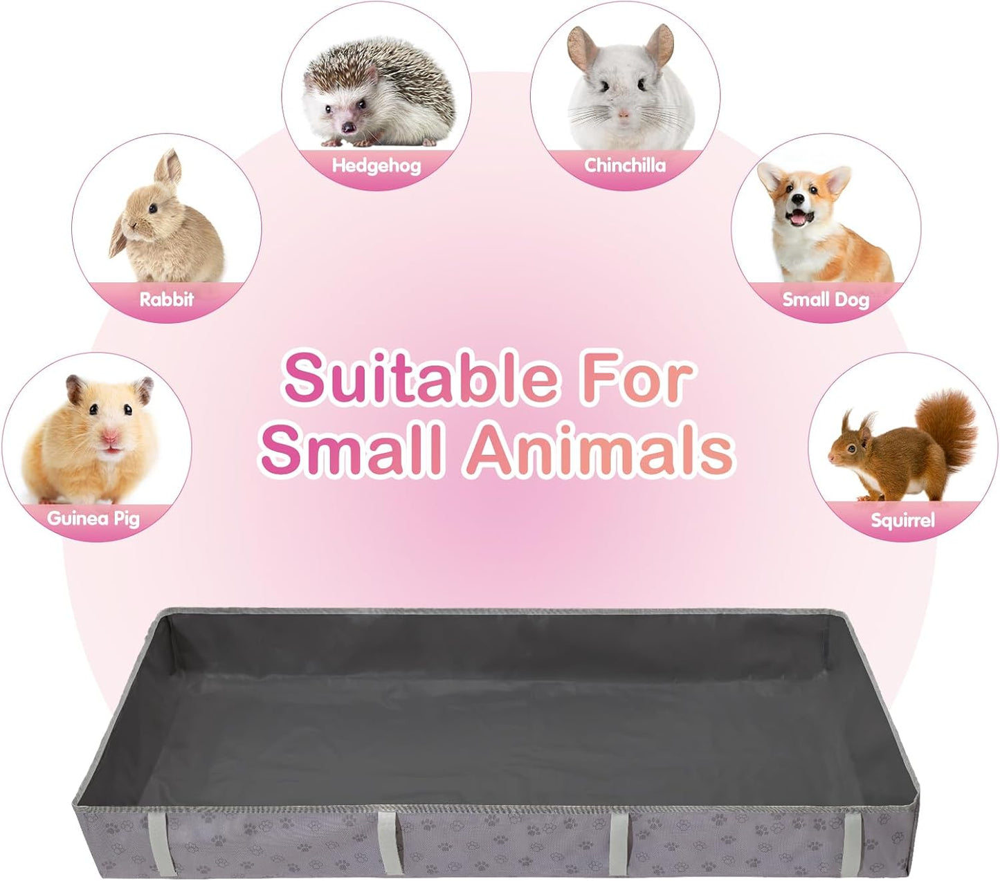 Close up of hook and loop fasteners for cage liner