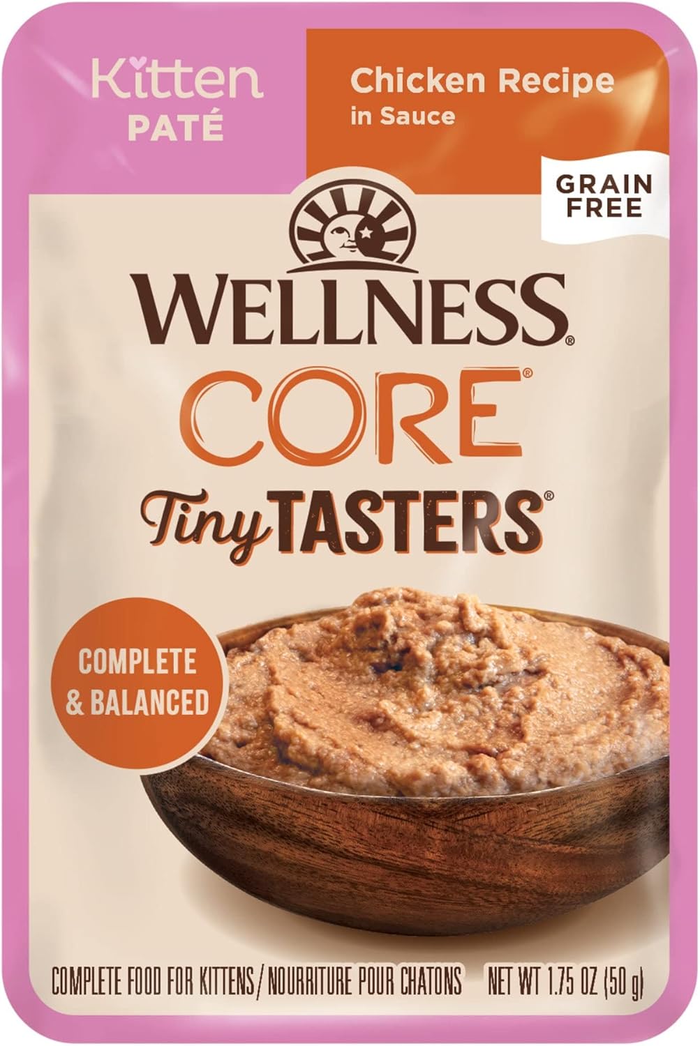 Wellness CORE Tiny Tasters Minced Kitten Wet Cat Food, Natural, Protein Rich, Grain Free, Chicken Recipe, 1.75 oz, Pack of 12 Pouches - Image 14