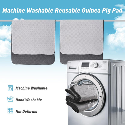 Guinea pig cage liner being cleaned in washing machine