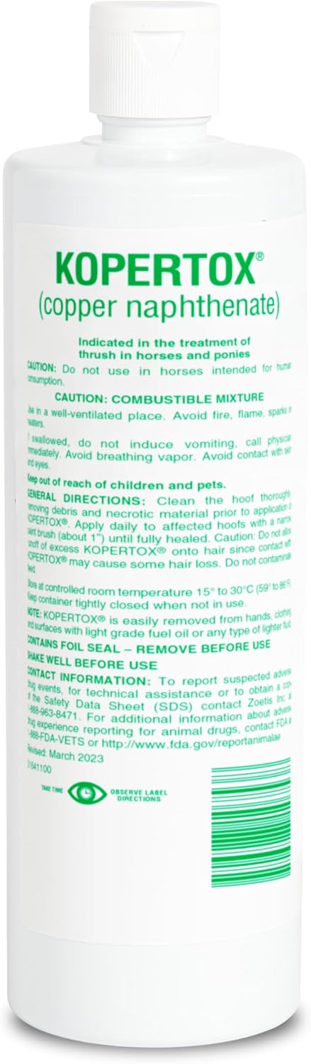 Zoetis Kopertox 16 Ounce hoof dressing front bottle view