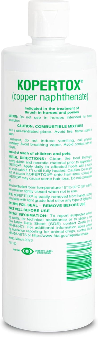 Copper naphthenate water resistant horse hoof dressing label details