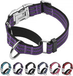 Reflective Martingale Collar for Dogs with Metal Buckle, Heavy Duty Adjustable Nylon Dog Training Collars for Medium Large Dogs, Hot Pink L - Image 9