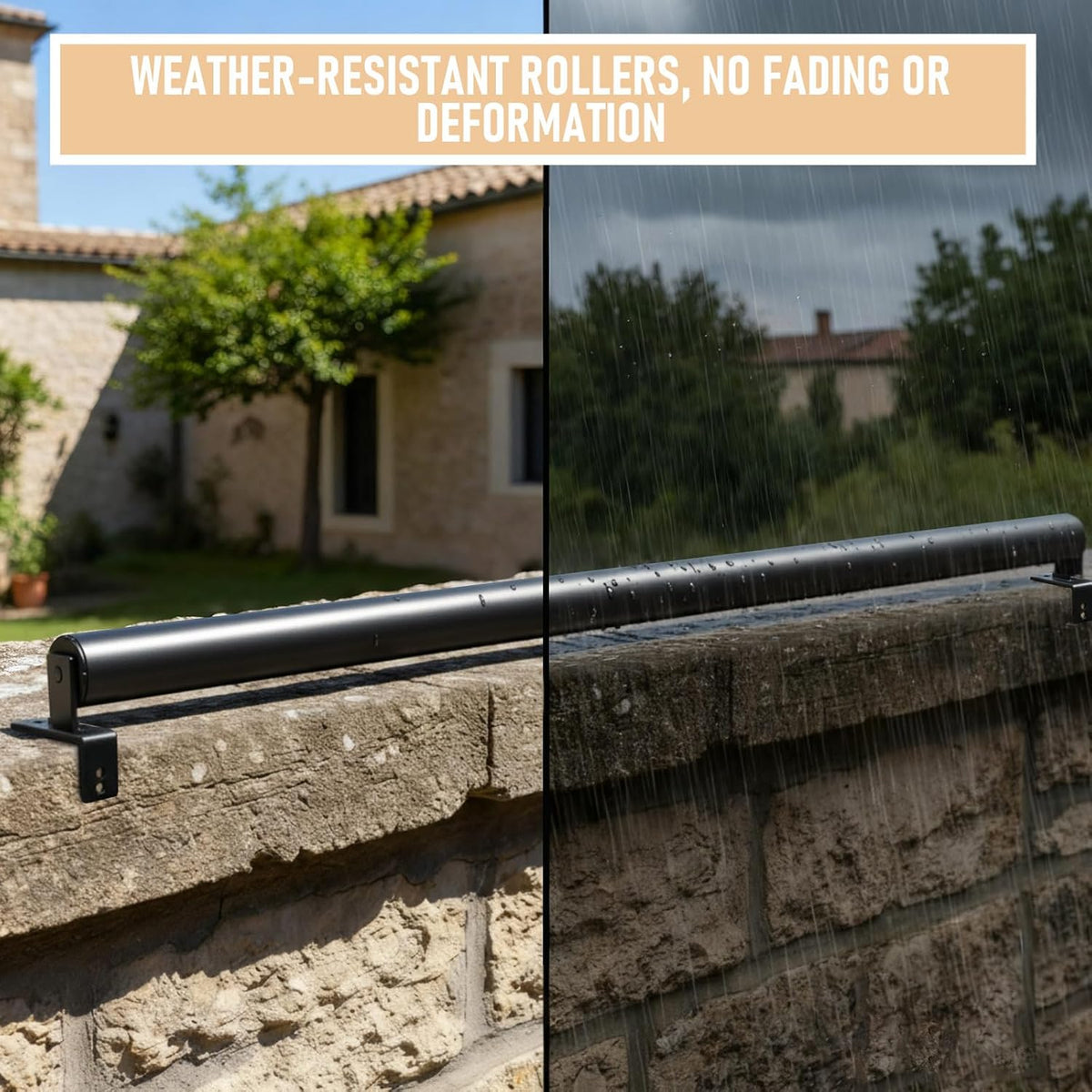 Durable cat-proof fence topper for garden protection