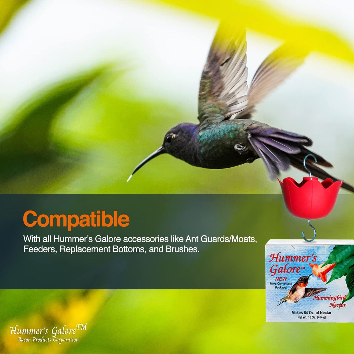 Hummer's Galore hummingbird food packaging seal and freshness details