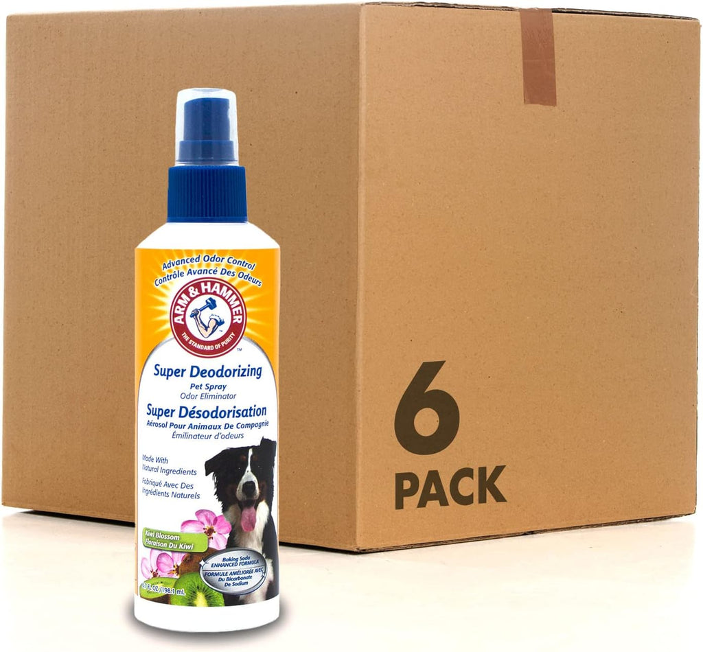 Side view of Arm and Hammer deodorizing spray for puppies
