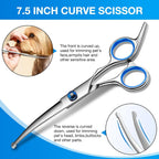 Goritz professional dog scissors trimming thick matted fur on face and paws