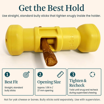 Side profile of Agelux chew holder for small and large dogs