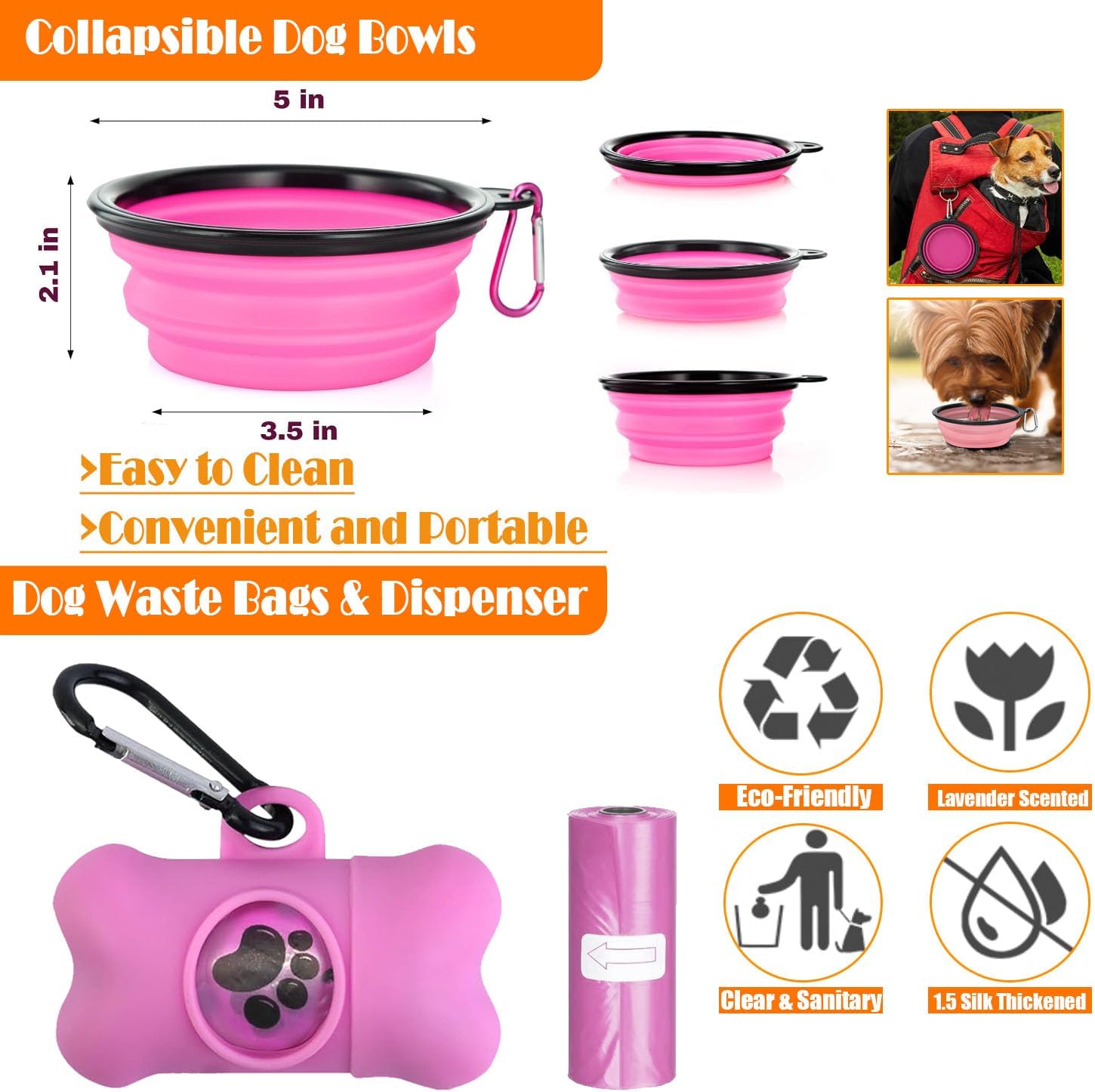 Lobeve all in one pet walking set pink large size