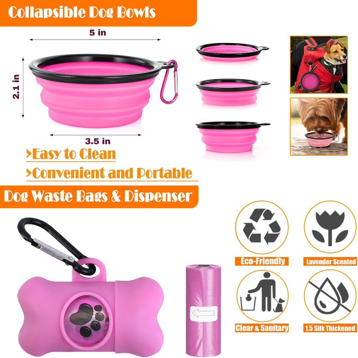 Lobeve all in one pet walking set pink large size