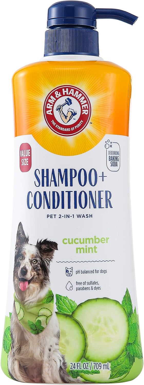 Arm & Hammer for Pets 5-in-1 Dog Shampoo with Conditioner, Deodorizing Oatmeal Dog Shampoo with Aloe, Shea Butter, Baking Soda and Coat Care, Vanilla Sandalwood Scent, 20 Fl Oz - Image 11