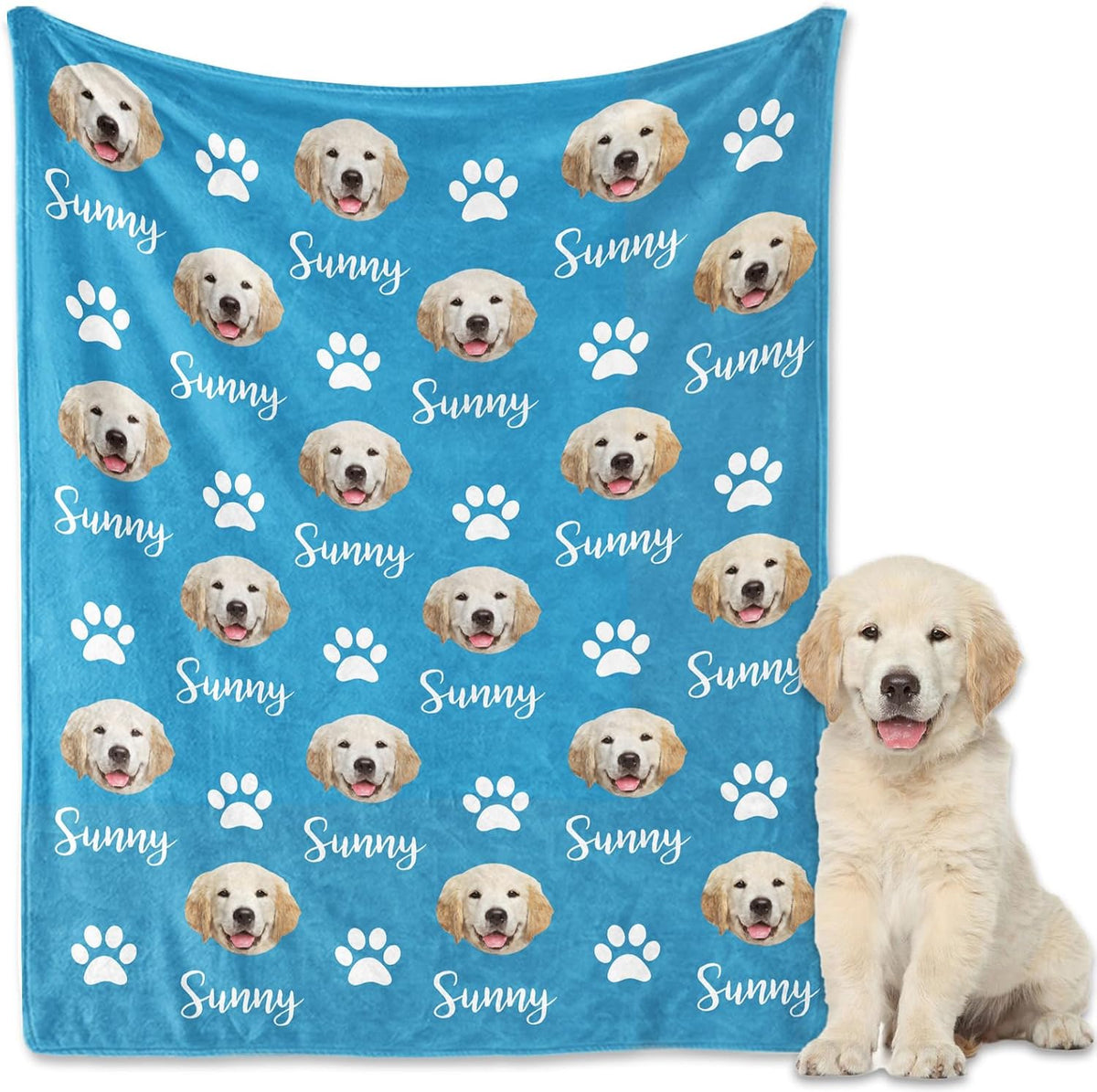 Personalized Dog Blanket, Customized Pet Blankets with Name Picture, Throw Blanket for Small Medium Large Dog Puppy Cat - Image 12