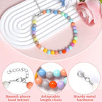 Fengek rainbow beaded pet collar styled on a small Pomeranian puppy for a birthday party.