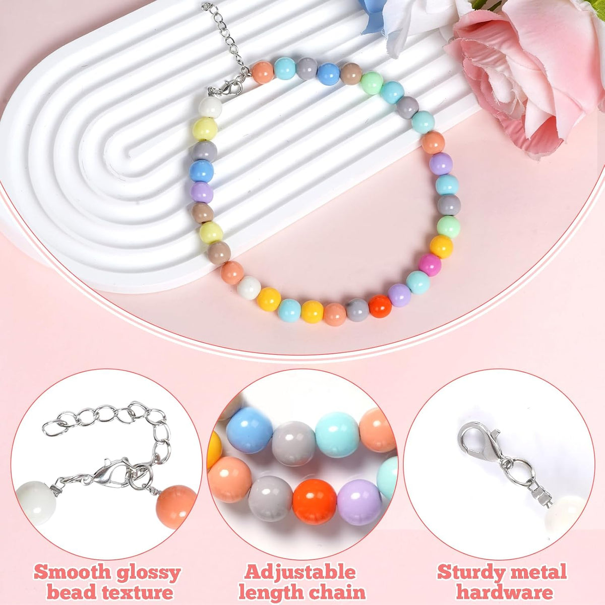 Fengek rainbow beaded pet collar styled on a small Pomeranian puppy for a birthday party.