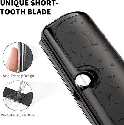 PetPog premium pet shedding blade design with embossed bone patterns