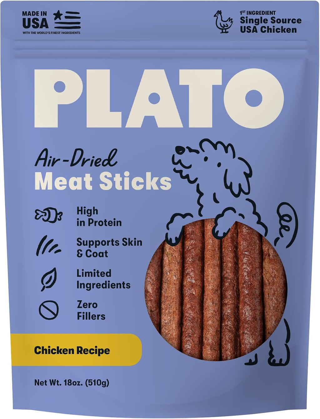 Plato Pet Treats Air Dried Dog Treats Salmon Thinkers Sticks, Natural Dog Treats, Real Meat, Air Dried, Made in the USA, 10oz - Image 12