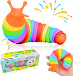 Cevioce Fidget Slug Toy rainbow design front view