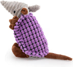 Hollypet Plush Dog Squeaky Toy Stuffed Armadillo Animal Pet Puppy Chew Toys with Clean Teeth for Small Medium Large All Breed Sizes Dogs, Gray, 8 in - Image 15