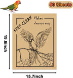Close up of Ruenxg kraft paper bird cage mat texture
