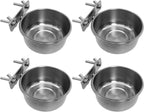 Tfwadmx Bird Feeding Dish Cups Parrot Food Bowl Clamp Holder Coop Cup, 2PCS Bird Cage Water Bowl for Parakeet African Greys Conure Cockatiels Lovebird Budgie Chinchilla - Image 10