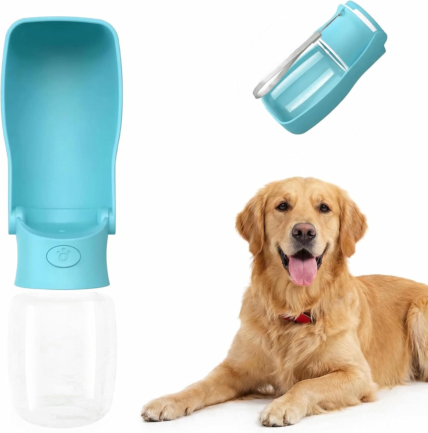 Portable Dog Water Bottle Dispenser [Leak Proof & Foldable] Dog Travel Water Bottle Bowl Accessories for Puppy Small Medium Large Dogs Pet Water Bottles for Dogs Walking Outdoor Hiking 19OZ - Image 10