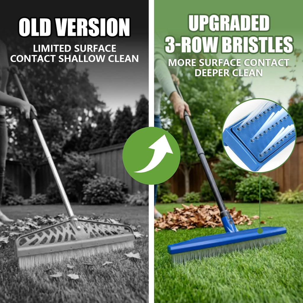 Full 56 inch steel handle of the Gardtech turf rake