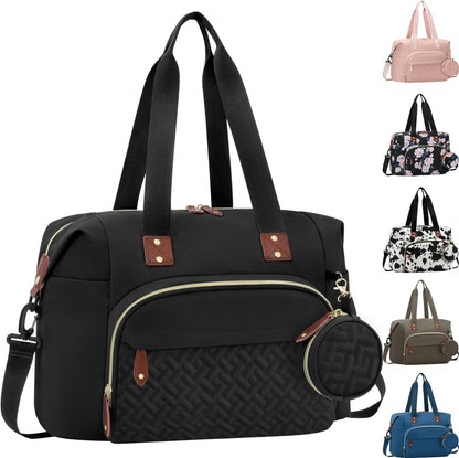 Tenot Diaper Bag Tote with Pacifier Case front view black