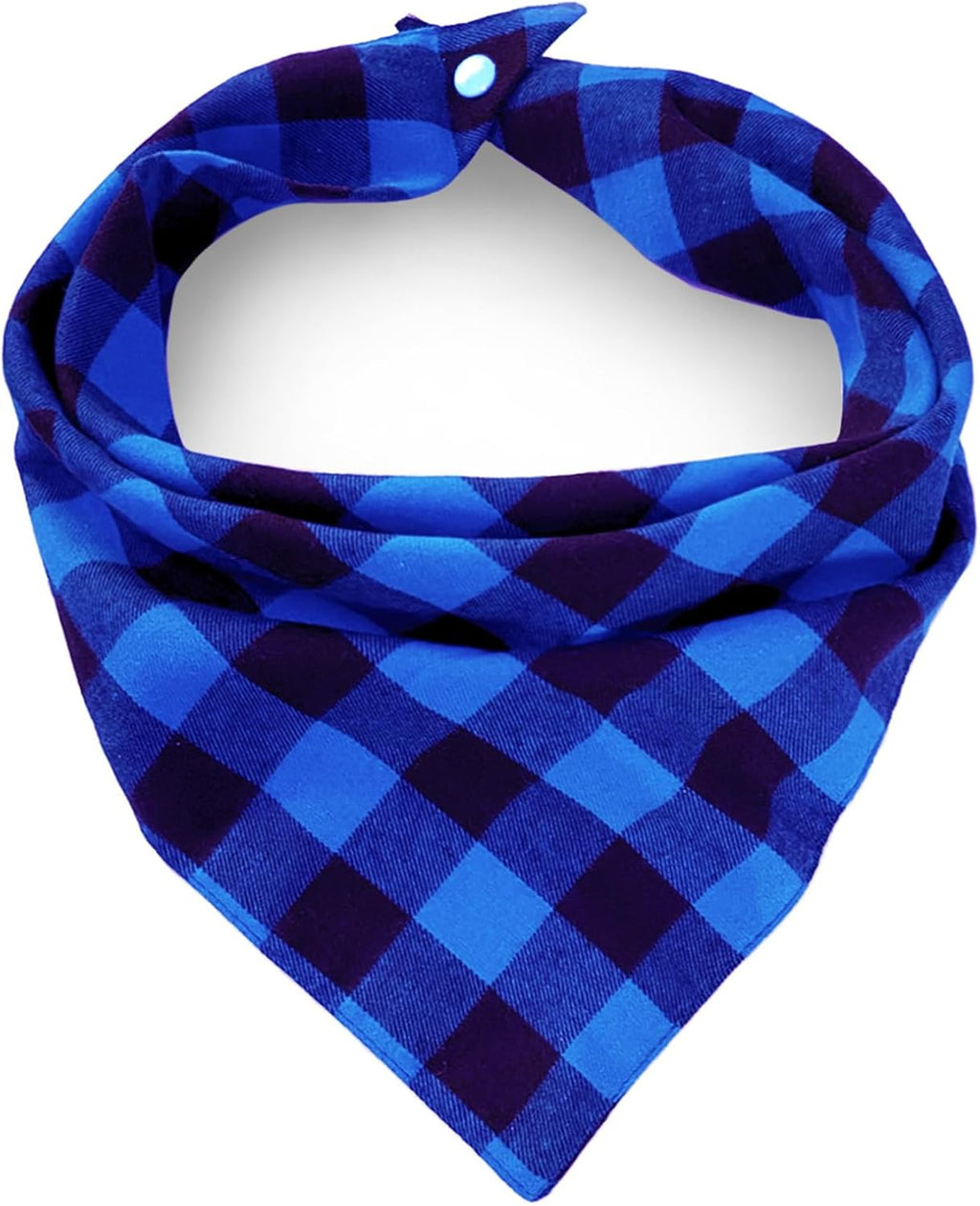 Washable dog bandana in classic plaid pattern for medium sized pets.
