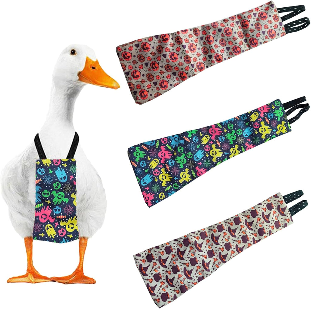 UKJENT Chicken Diapers for Hens - 3 Pack Duck Diapers for Pet Ducks, Adjustable Pet Diaper for Hen Rooster, Reusable & Washable Poultry Nappies(M) - Image 1