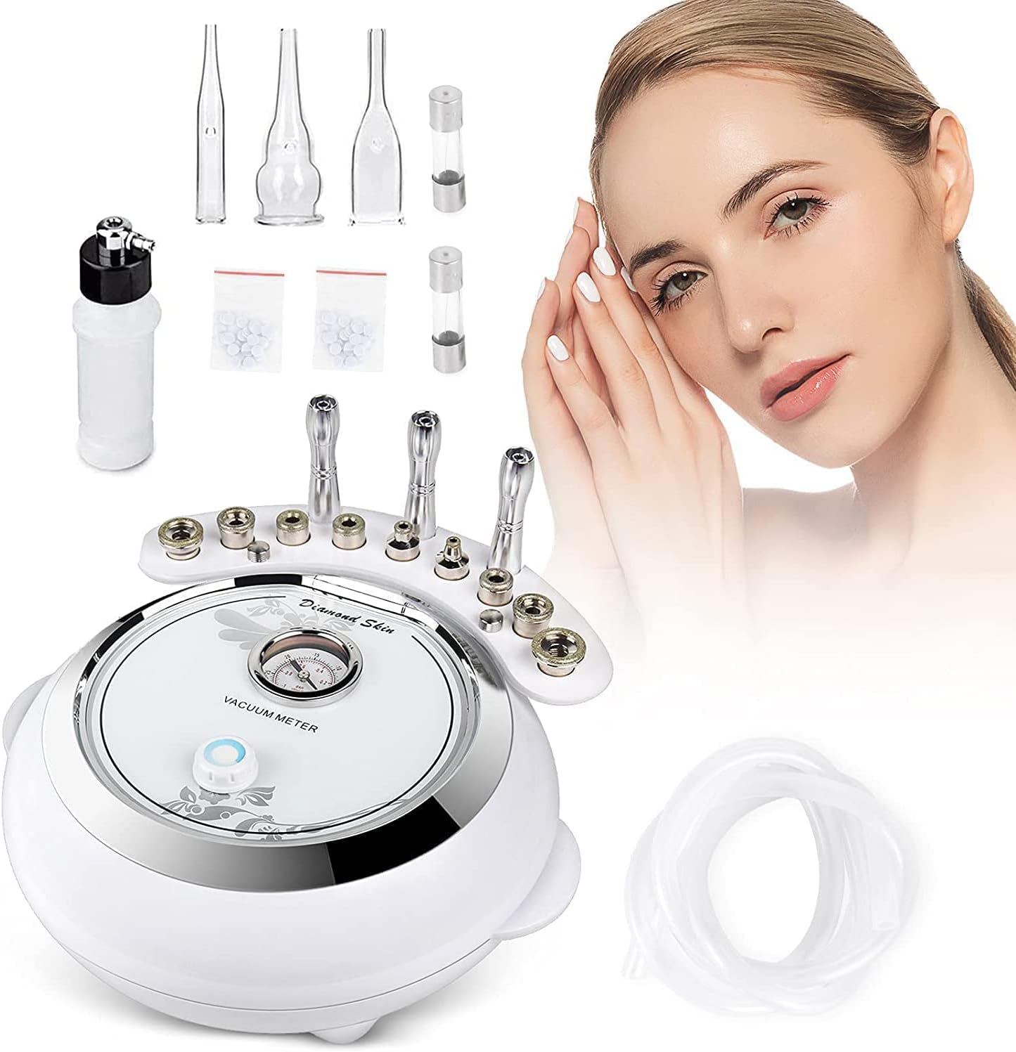 TwoWin 3 in 1 Diamond Microdermabrasion Machine professional facial care setup front view