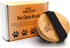 The Buddy System Pet Close Brush, Soft Touch Oval Palm Brush - Bamboo Massage Handheld with Soft Boar Bristles and Elastic Band for Dogs and Cats - Image 9