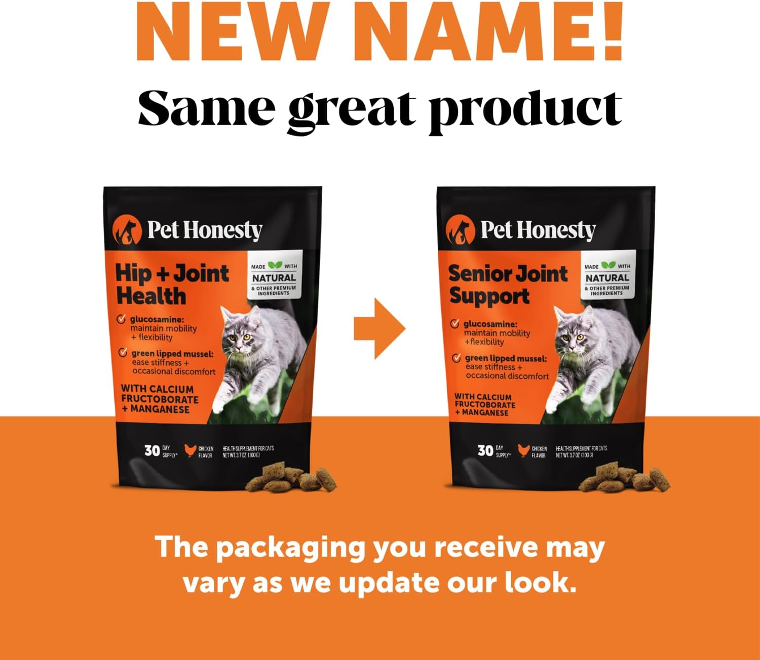 Pet Honesty cat joint support supplement 30 day supply bag